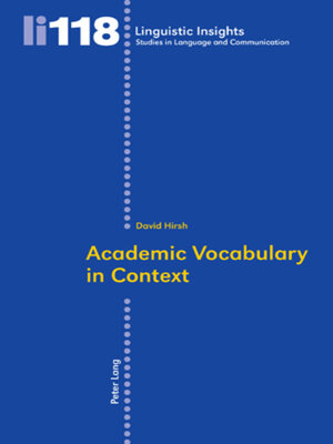 cover image of Academic Vocabulary in Context